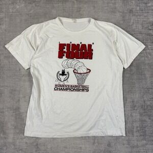Vintage 1989 Fintal Four Shirt Womens Large White March Madness Basketball